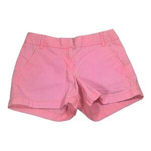 J Crew Chino Weathered Pink Summer Shorts SZ 2 Cotton 4" Inseam